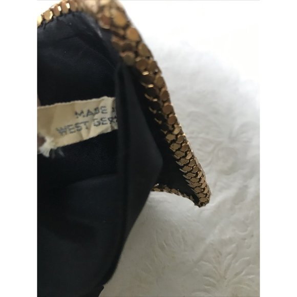 Vintage W. Germany Gold Tone Micro Mesh Metal Bi-Fold Wallet Coin Purse 7.5 x 3” - Picture 8 of 12